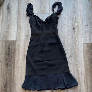 Moschino black flattering fitted dress